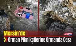 Mersin’de Orman Piknikçilerine Ormanda Ceza