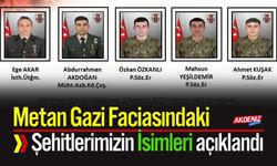 Metan Gazı Faciasındaki Şehitlerimizin İsimleri Açıklandı
