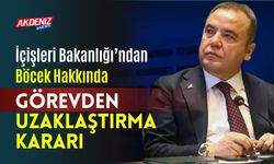 İçişleri Bakanlığı’ndan Böcek Hakkında Geçici Görevden Alma Kararı