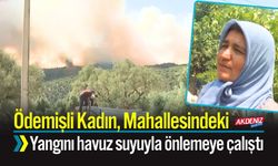 Ödemişli Kadın, Yangını Havuz Suyuyla Önlemeye Çalıştı