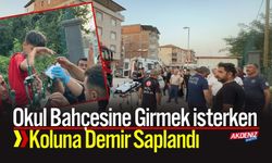 Okul Bahçesine Girerken Koluna Demir Saplandı