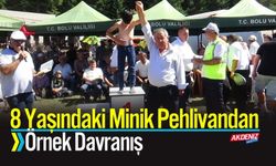 8 Yaşındaki Minik Pehlivandan Örnek Davranış
