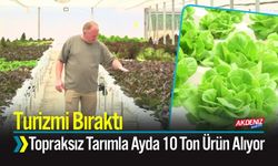 Turizmi Bıraktı, Topraksız Tarımla Ayda 10 Ton Ürün Alıyor