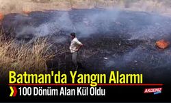 Batman'da Yangın Alarmı 100 Dönüm Alan Kül Oldu