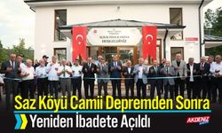 Saz Köyü Camii Depremden Sonra Yeniden İbadete Açıldı