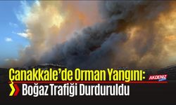 Çanakkale’de Orman Yangını: Boğaz Trafiği Durduruldu