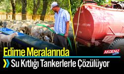Edirne Meralarında Su Kıtlığı Tankerlerle Çözülüyor