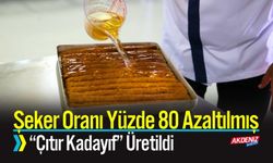 Şeker Oranı Yüzde 80 Azaltılmış “Çıtır Kadayıf” Üretildi