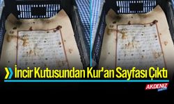 İncir Kutusundan Kur'an Sayfası Çıktı