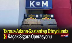 Tarsus-Adana-Gaziantep Otoyolunda Kaçak Sigara Operasyonu