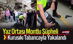 Yaz Ortası Montlu Şüpheli: Kurusıkı Tabancayla Yakalandı
