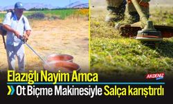 Elazığlı Nayim Amca Ot Biçme Makinesiyle Salça Karıştırdı