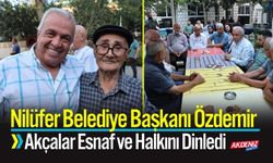 Başkan Özdemir, Akçalar Esnaf ve Halkını Dinledi