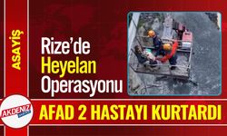 Rize’de Heyelanda Mahsur Kalan 2 Diyabet Hastası Kurtarıldı