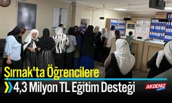 Şırnak'ta Öğrencilere 4,3 Milyon TL Eğitim Desteği