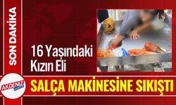 16 Yaşındaki Kızın Eli Salça Makinesine Sıkıştı
