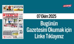 Akdeniz Gazetesi 07 Ekim’de Hangi Haberlere Yer Verdi?