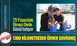“Elmacı Dede” Depremzedelere 1 Ton Elma Dağıttı