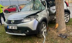 Ağaca Çarpan Otomobilin Genç Sürücüsü Hayatını Kaybetti