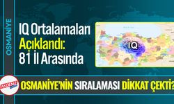 IQ Ortalamaları Açıklandı: İşte Osmaniye’nin Sıralaması