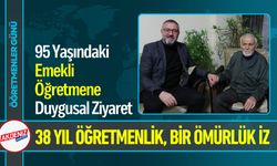 95 Yaşındaki Emekli Öğretmene Duygusal Ziyaret