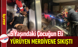 5 Yaşındaki Çocuğun Eli Yürüyen Merdivene Sıkıştı!