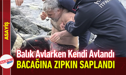 Balık Avlarken Kendi Avlandı: Bacağına Zıpkın Saplandı!