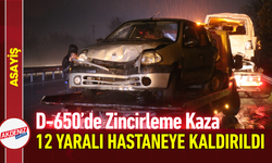 D-650’de Zincirleme Kaza: 12 Yaralı Hastaneye Kaldırıldı