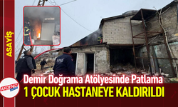 Demir Atölyesinde Patlama: 1 Çocuk Hastaneye Kaldırıldı!