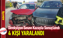 Direksiyon Sınavı Kazayla Sonuçlandı: 4 Kişi Yaralandı
