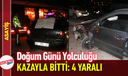 Doğum Günü Yolculuğu Kazayla Bitti: 4 Yaralı!