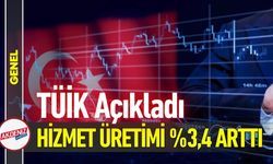 Hizmet Üretim Endeksi Verileri Açıklandı: Yıllık Büyüme %3,4