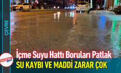 İçme Suyu Hattı Boruları Patlak, Su Kaybı ve Maddi Zarar Çok!