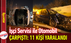İşçi Servisi ile Otomobil Çarpıştı: 11 Kişi Yaralandı!