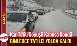 Kar Tatili Dönüşü Kabusa Döndü: Binlerce Tatilci Yolda Kaldı!