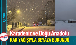 Karadeniz ve Doğu Anadolu Kar Yağışıyla Beyaza Büründü!