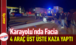 Karayolu’nda Facia: 4 Araç Üst Üste Kaza Yaptı!