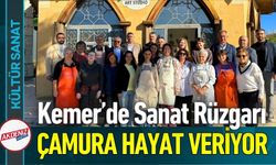 Kemer’de Sanat Rüzgarı: Kursiyerler Çamura Hayat Veriyor