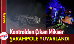 Kontrolden Çıkan Mikser Şarampole Yuvarlandı!