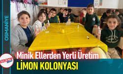 Osmaniyeli Minik Ellerden Yerli Üretim Limon Kolonyası!