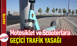 Motosiklet ve Scooterlara Geçici Trafik Yasağı!