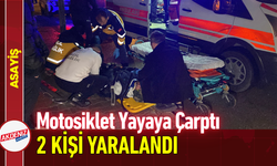 Motosiklet Yayaya Çarptı: 2 Kişi Yaralandı!
