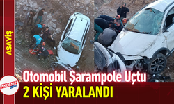Otomobil Şarampole Uçtu: 2 Kişi Yaralandı!