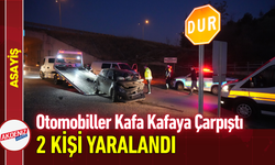 Otomobiller Kafa Kafaya Çarpıştı: 2 Kişi Yaralandı