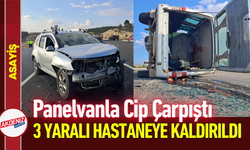 Panelvanla Çip Çarpıştı 3 Yaralı Hastaneye Kaldırıldı