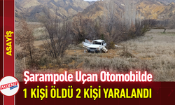Şarampole Uçan Otomobilde 1 Kişi Öldü 2 Kişi Yaralandı!