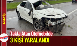 Takla Atan Otomobilde 3 Kişi Yaralandı!