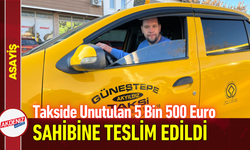Takside Unutulan 5 Bin 500 Euro, Sahibine Teslim Edildi!