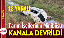 Tarım İşçilerini Taşıyan Minibüs Kanala Devrildi, 18 Yaralı
