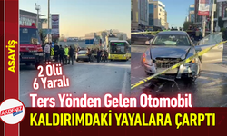 Ters Yönden Gelen Otomobil Kaldırımdaki Yayalara Çarptı: 2 Ölü 6 Yaralı